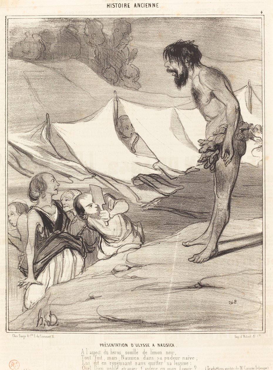 Presentazione di Ulisse a Nausicaa da Honoré Daumier