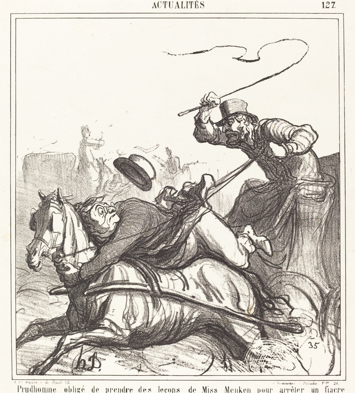 Prudhomme obbligato a prendere lezioni... da Honoré Daumier