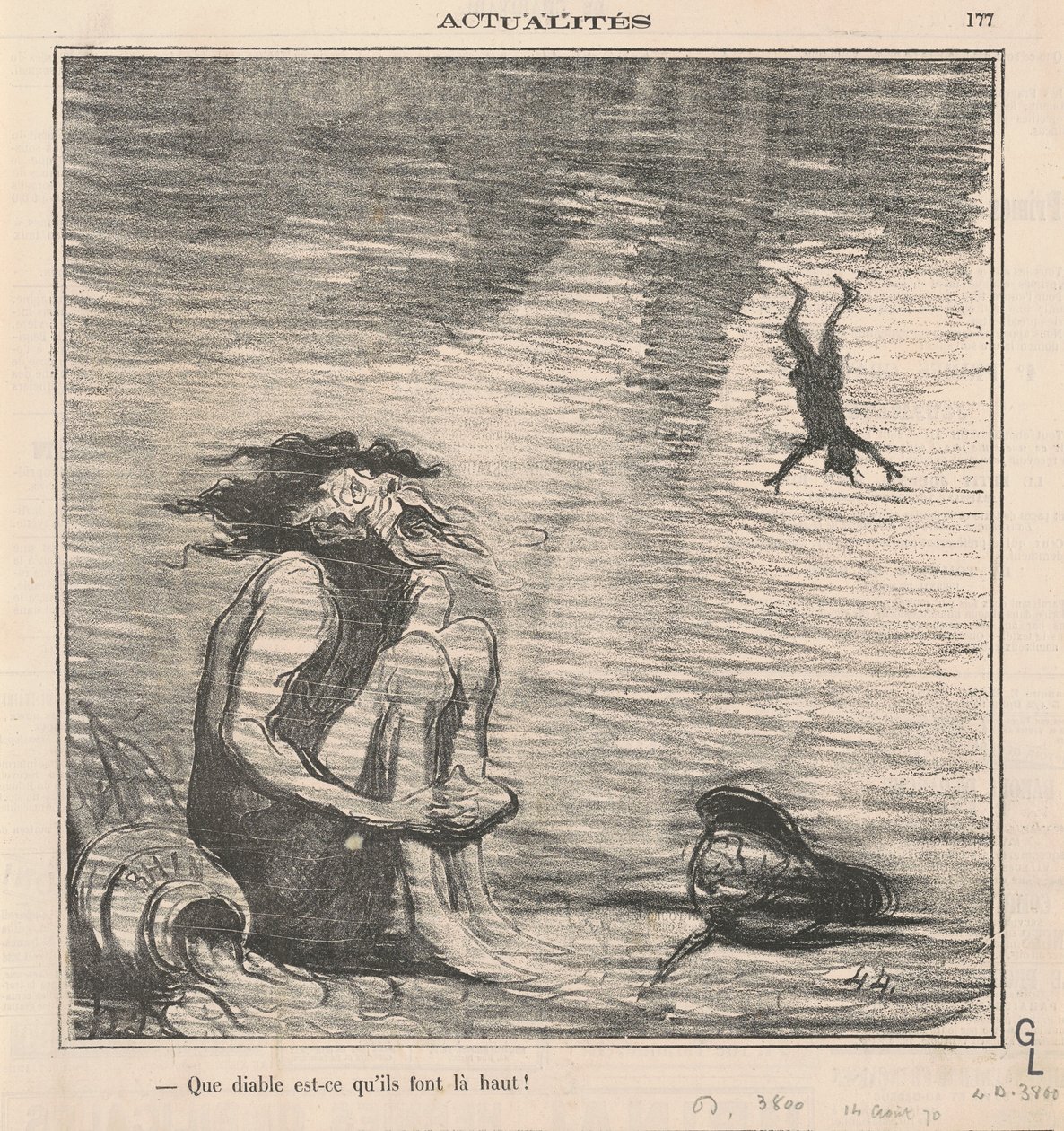 Che diavolo stanno facendo lassù! da Honoré Daumier