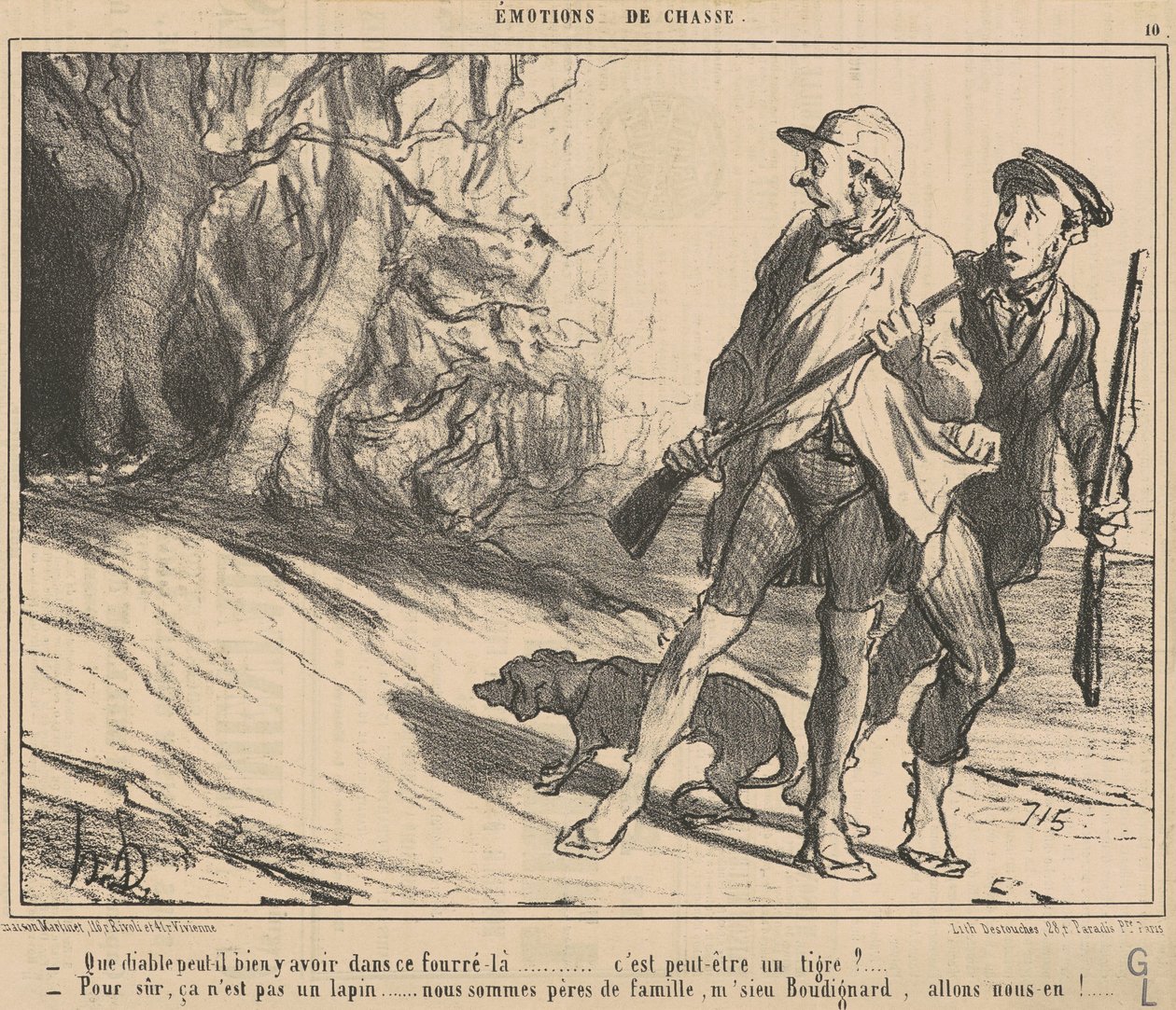 Che diavolo ci può essere in quel cespuglio? da Honoré Daumier