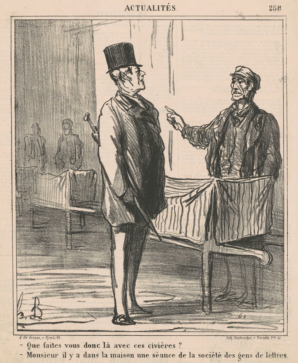 Cosa fai lì con quelle barelle da Honoré Daumier