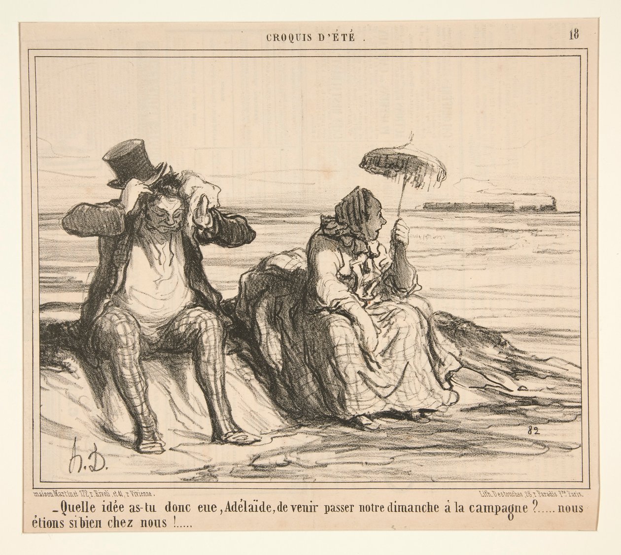 Quale idea hai avuto, Adelaide, di venire a passare da Honoré Daumier