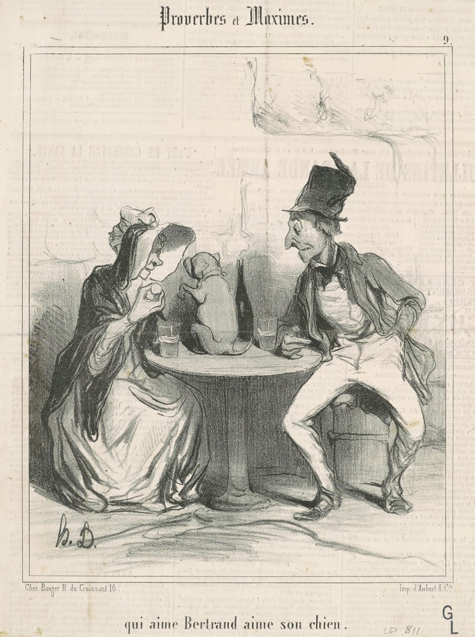 Chi ama Bertrand ama il suo cane da Honoré Daumier