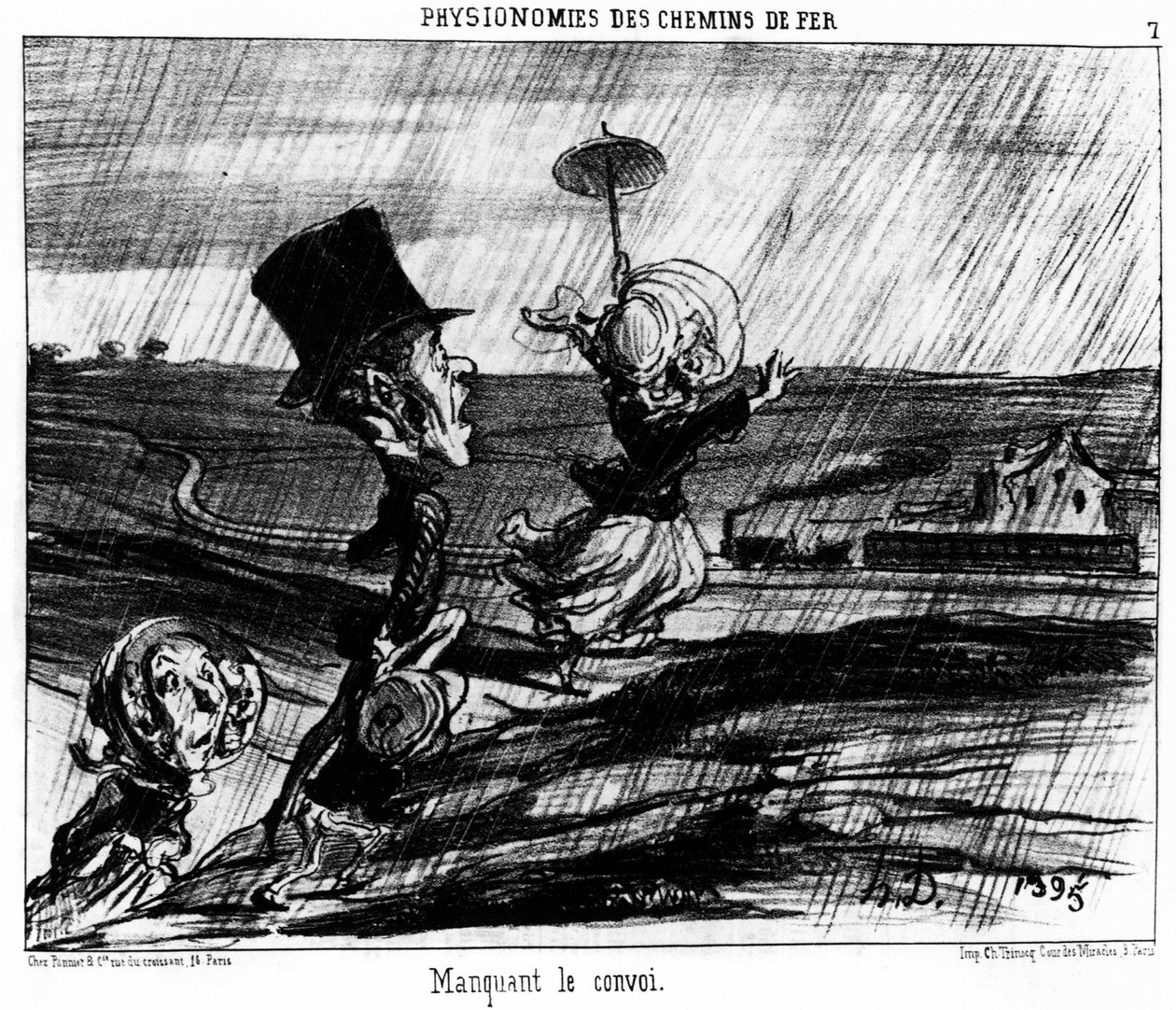 Fisionomie ferroviarie. Mancare il convoglio: serie di vignette sulle ferrovie di Honoré Daumier. “Charivari” da Honoré Daumier