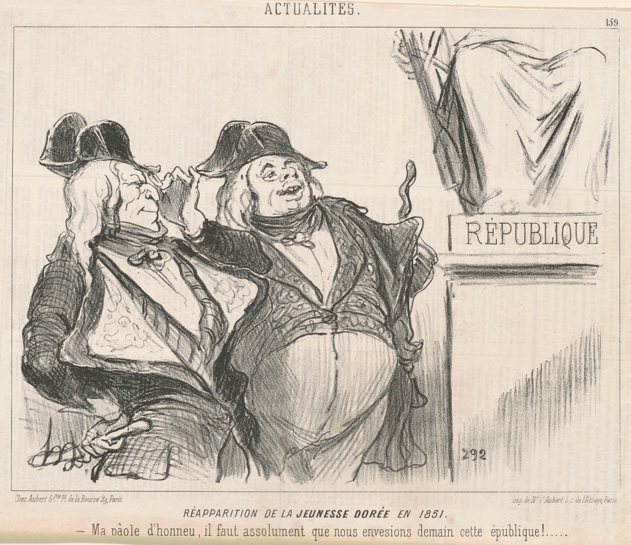 Riapparizione della gioventù dorata nel 1851 da Honoré Daumier