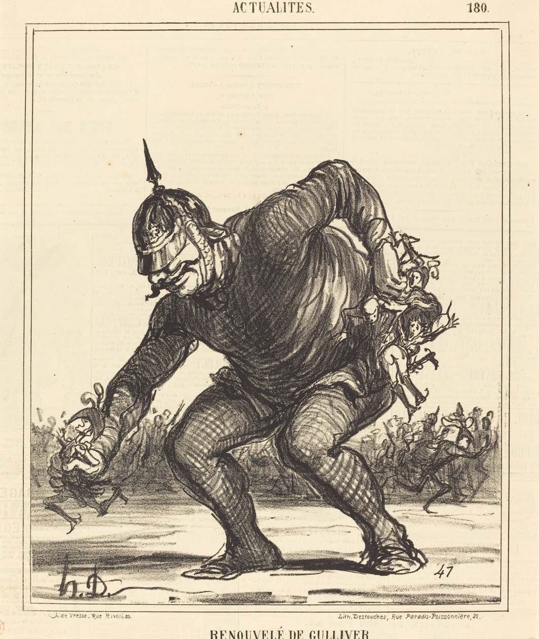 Rinnovato di Gulliver da Honoré Daumier
