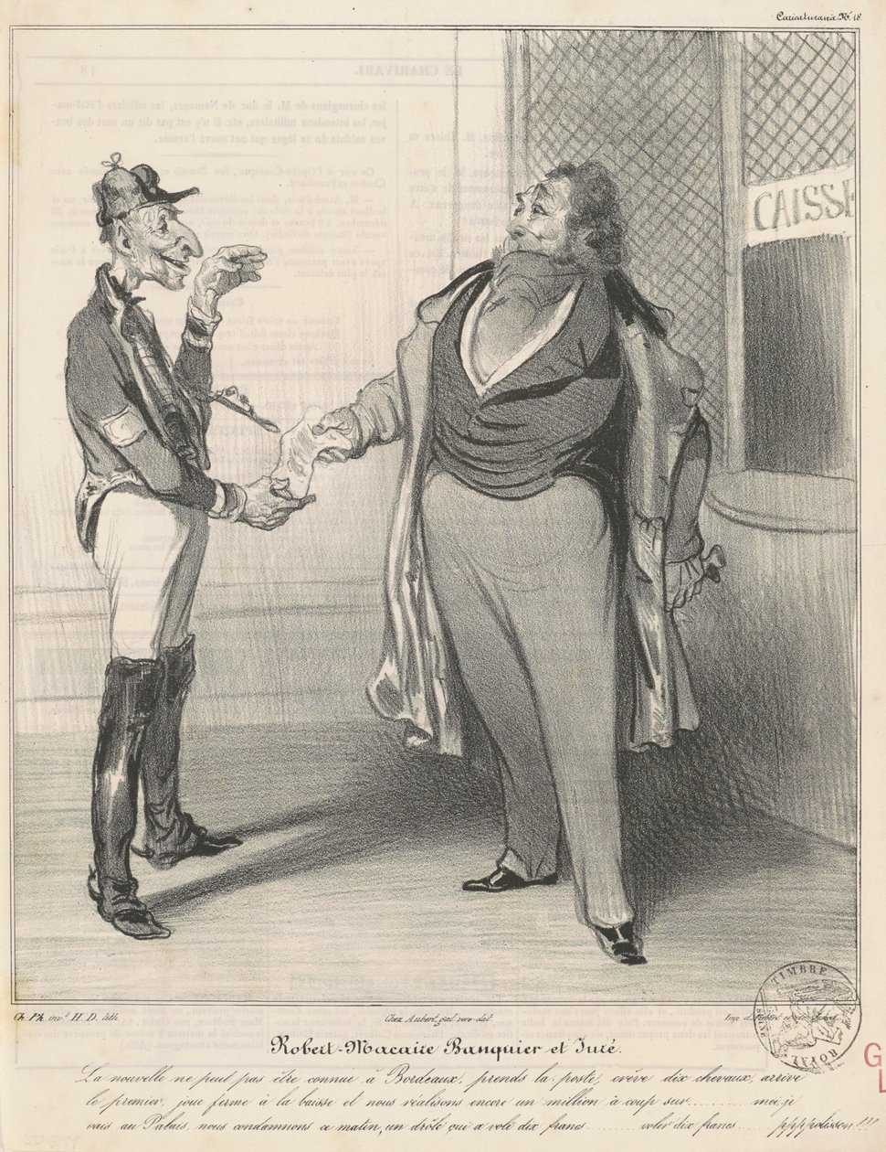 Robert Macaire banchiere e giurato da Honoré Daumier