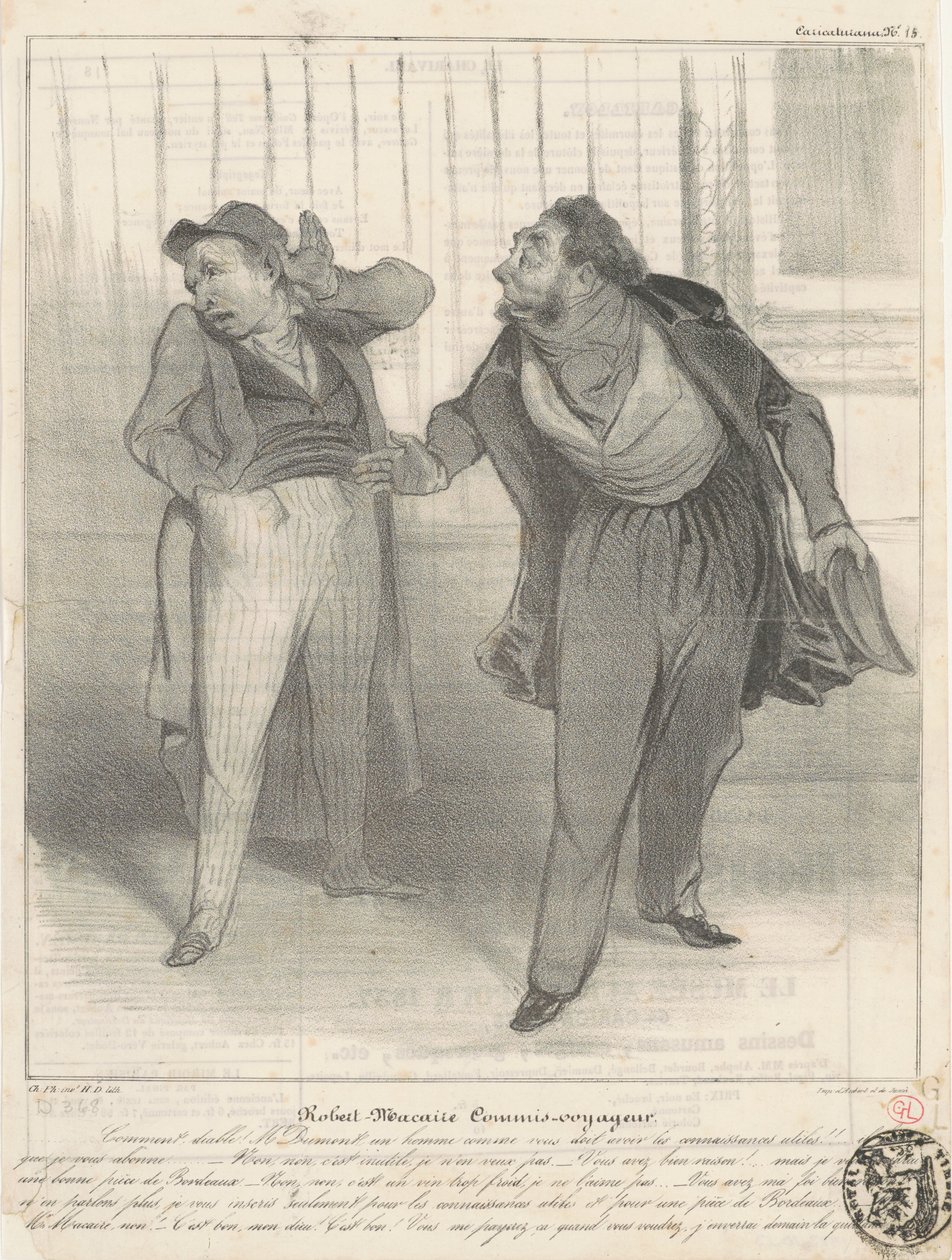 Robert Macaire commis-voyageur da Honoré Daumier