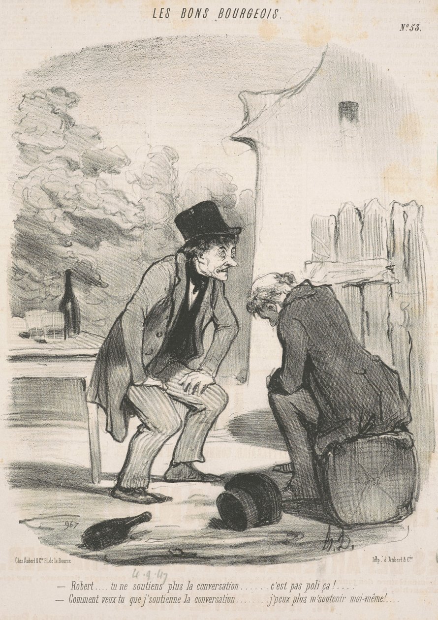 Robert ... non sostieni più la conversazione ... da Honoré Daumier