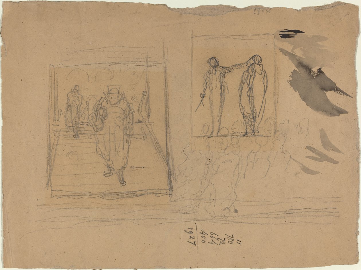 Scena in un palazzo di giustizia da Honoré Daumier