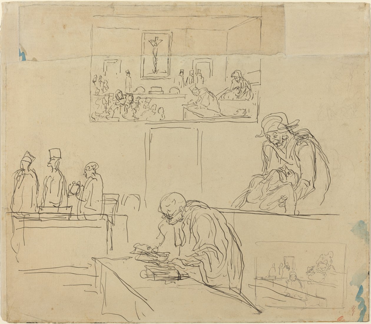 Scena del Tribunale (Il Verdettto) da Honoré Daumier