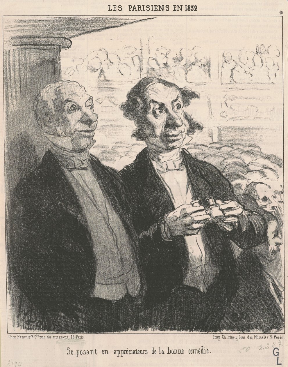 Posando come un Apprezzatore da Honoré Daumier
