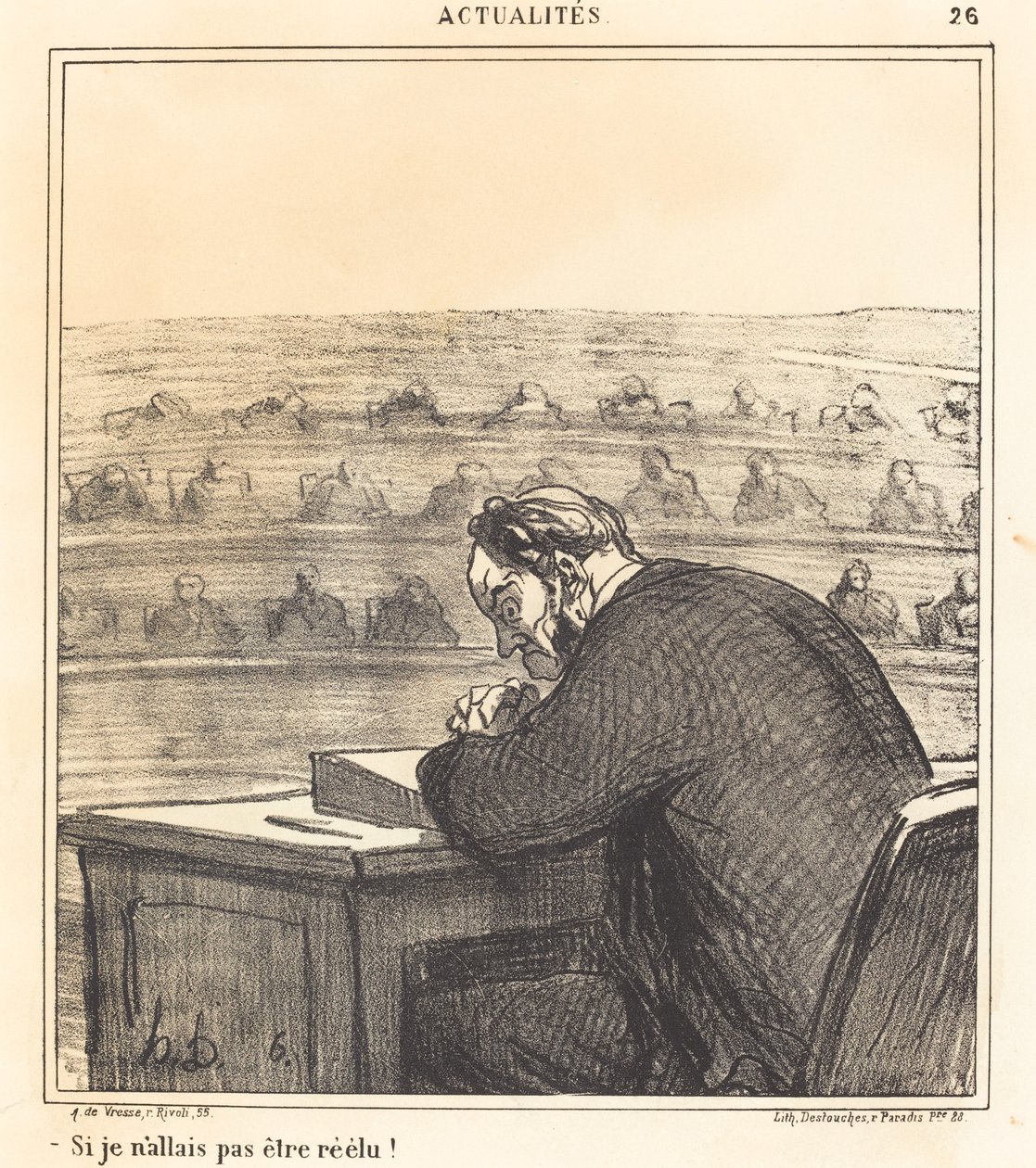 Se non fossi stato rieletto! da Honoré Daumier