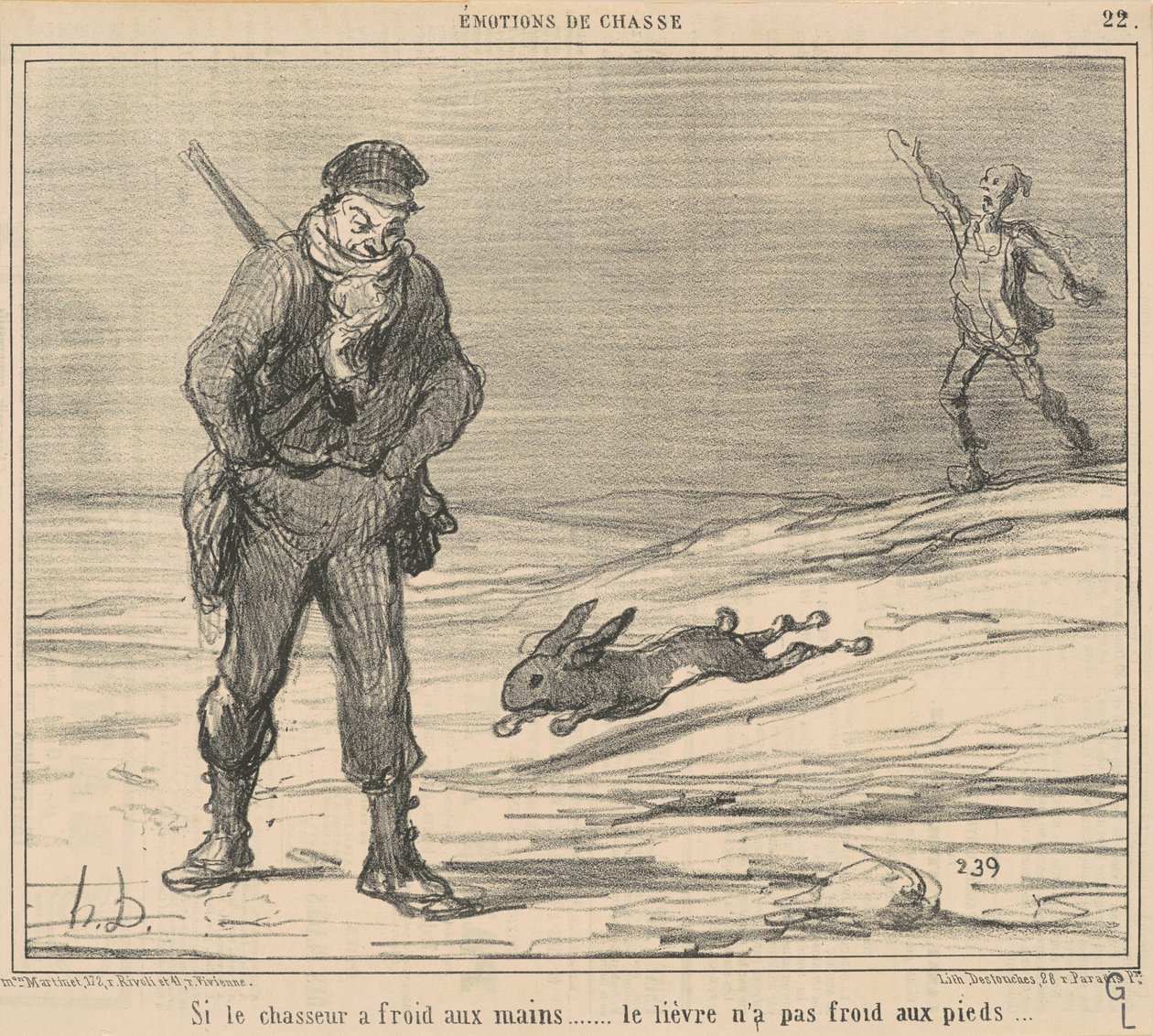 Se il cacciatore ha freddo... la lepre non ha freddo... da Honoré Daumier