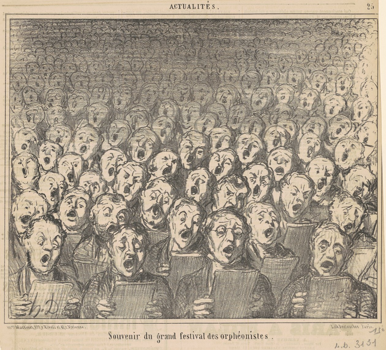 Souvenir del Grande Festival degli Orfeonisti da Honoré Daumier