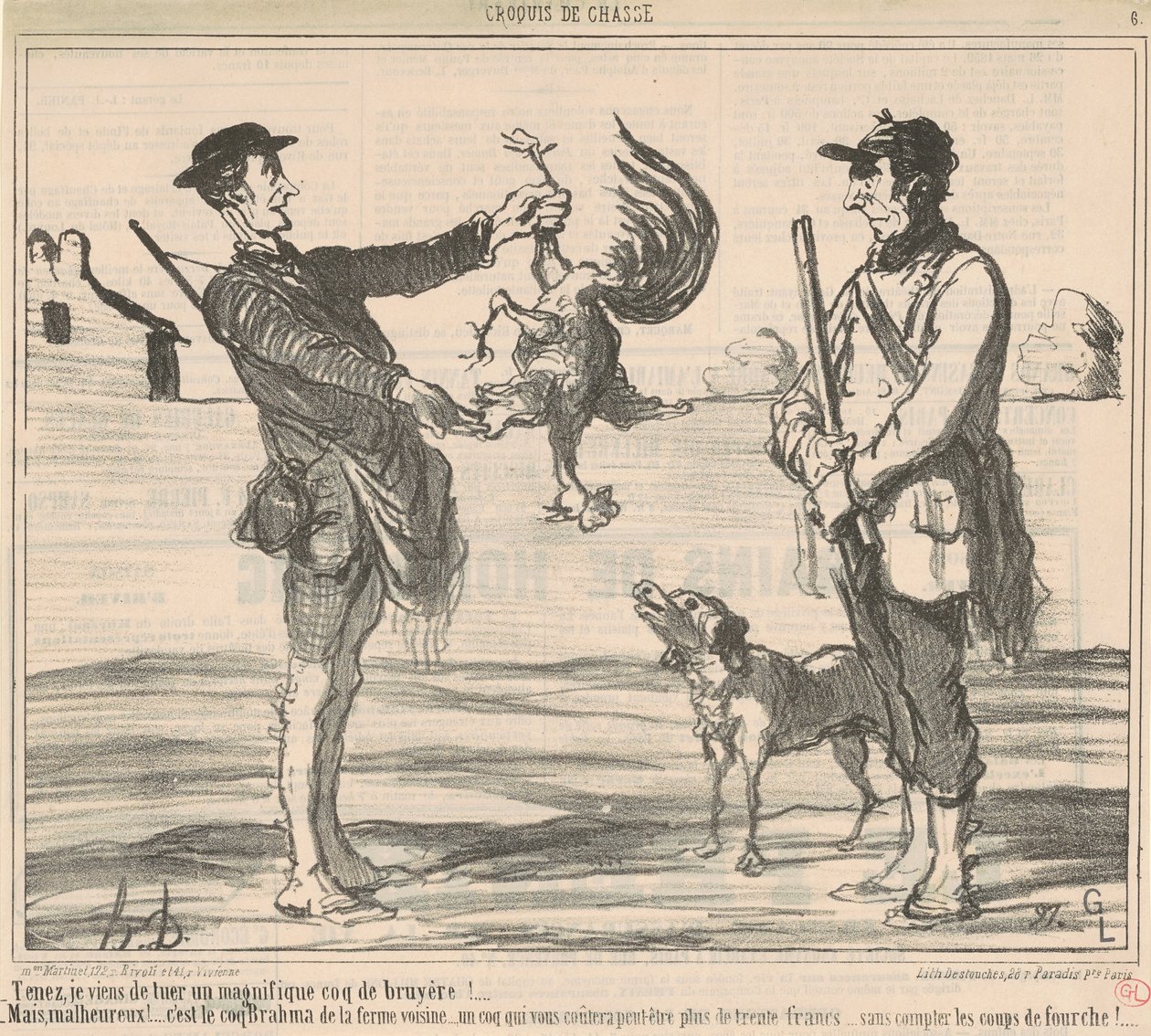 Tenez, je viens de tuer un magnifique ... da Honoré Daumier