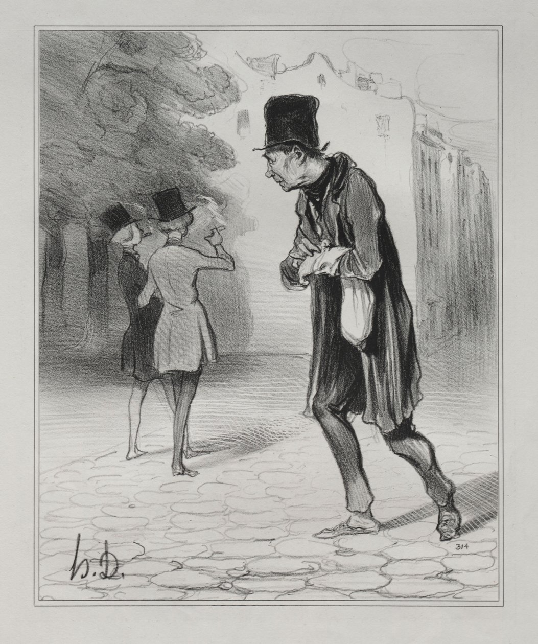 I boemi di Parigi, tavola 4: Il collezionista di mozziconi di sigaro, 5 dicembre 1841 da Honoré Daumier
