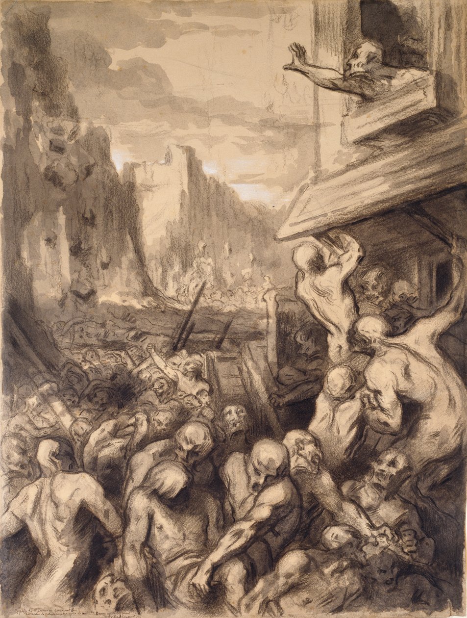 La distruzione di una città da Honoré Daumier