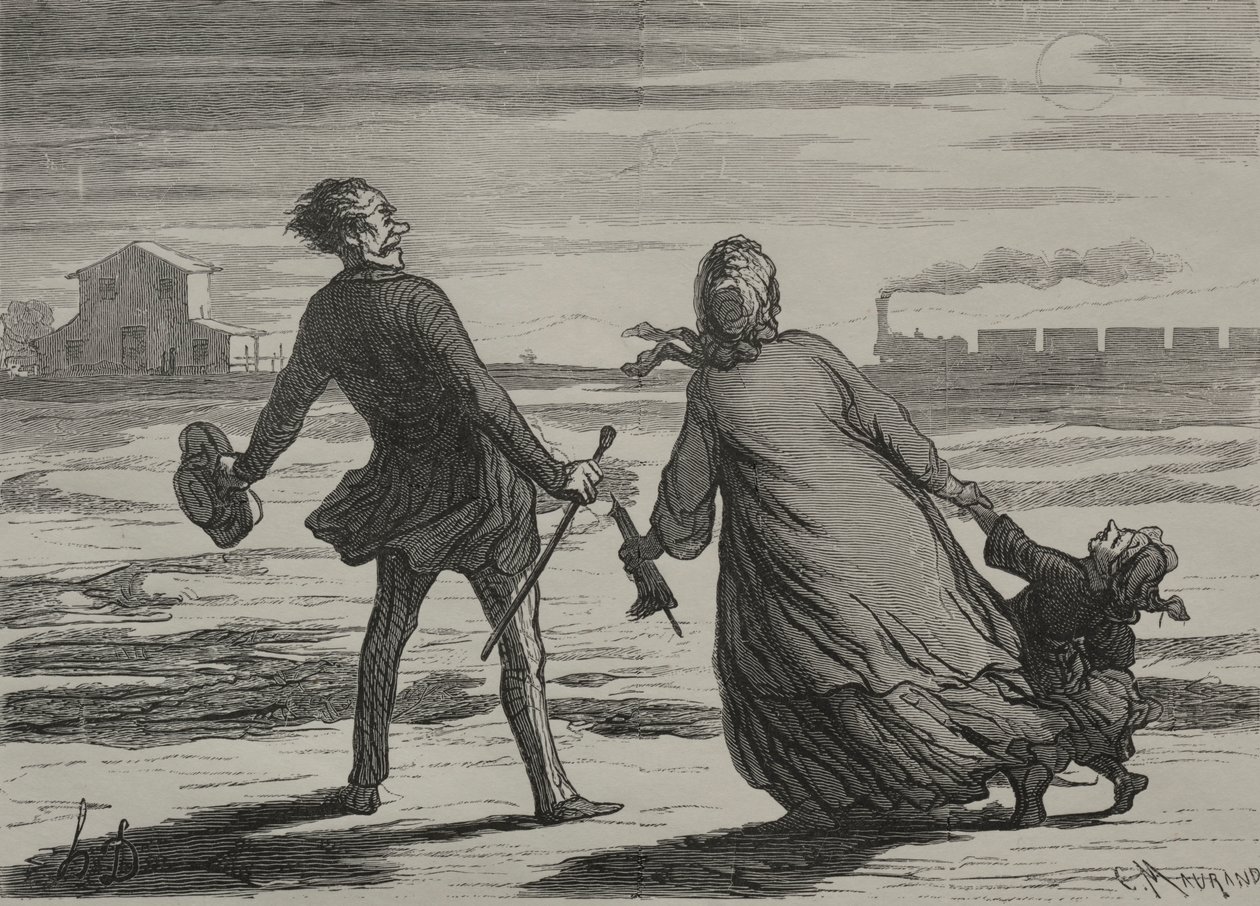 La ferrovia: troppo tardi da Honoré Daumier