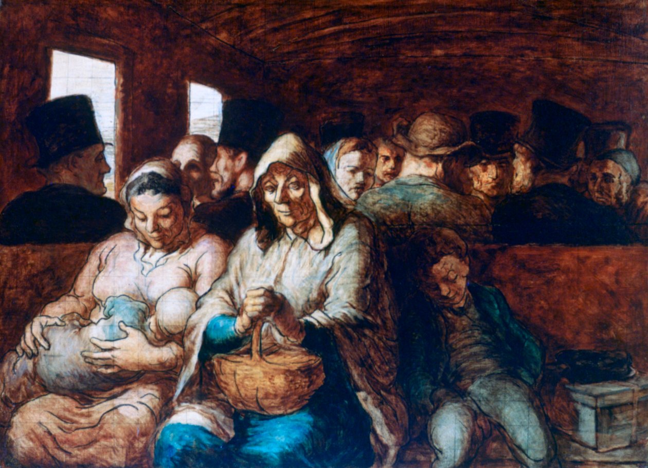 La carrozza di terza classe da Honoré Daumier