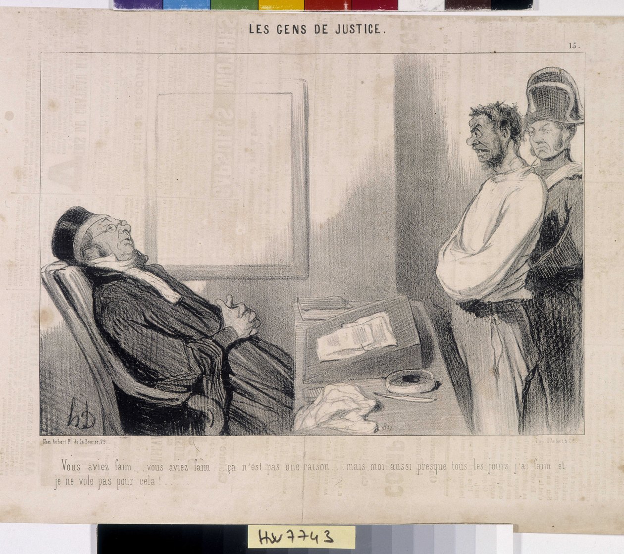 Il popolo della giustizia. Caricatura di Honoré Daumier (1808-1879), 37,5x28. Estratto dal giornale Le Charivari, Museo delle Belle Arti, Palais Longchamp, Marsiglia. da Honoré Daumier