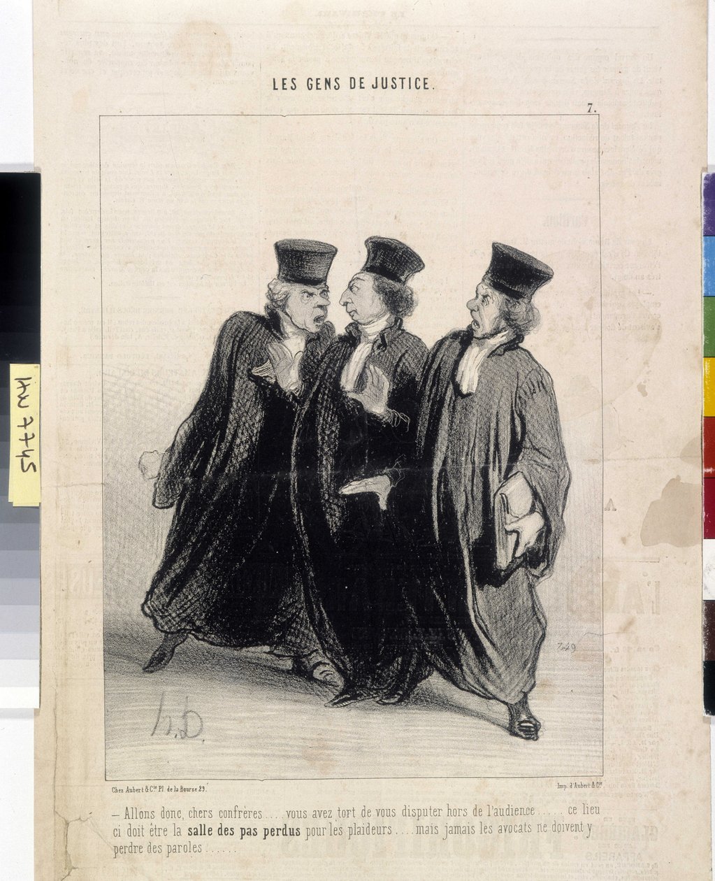 Il popolo della giustizia. Cartone animato di Honore Daumier (1808-1879), 37,5x28. Estratto dal giornale Le Charivari, Museo delle Belle Arti, Palais Longchamp, Marsiglia da Honoré Daumier