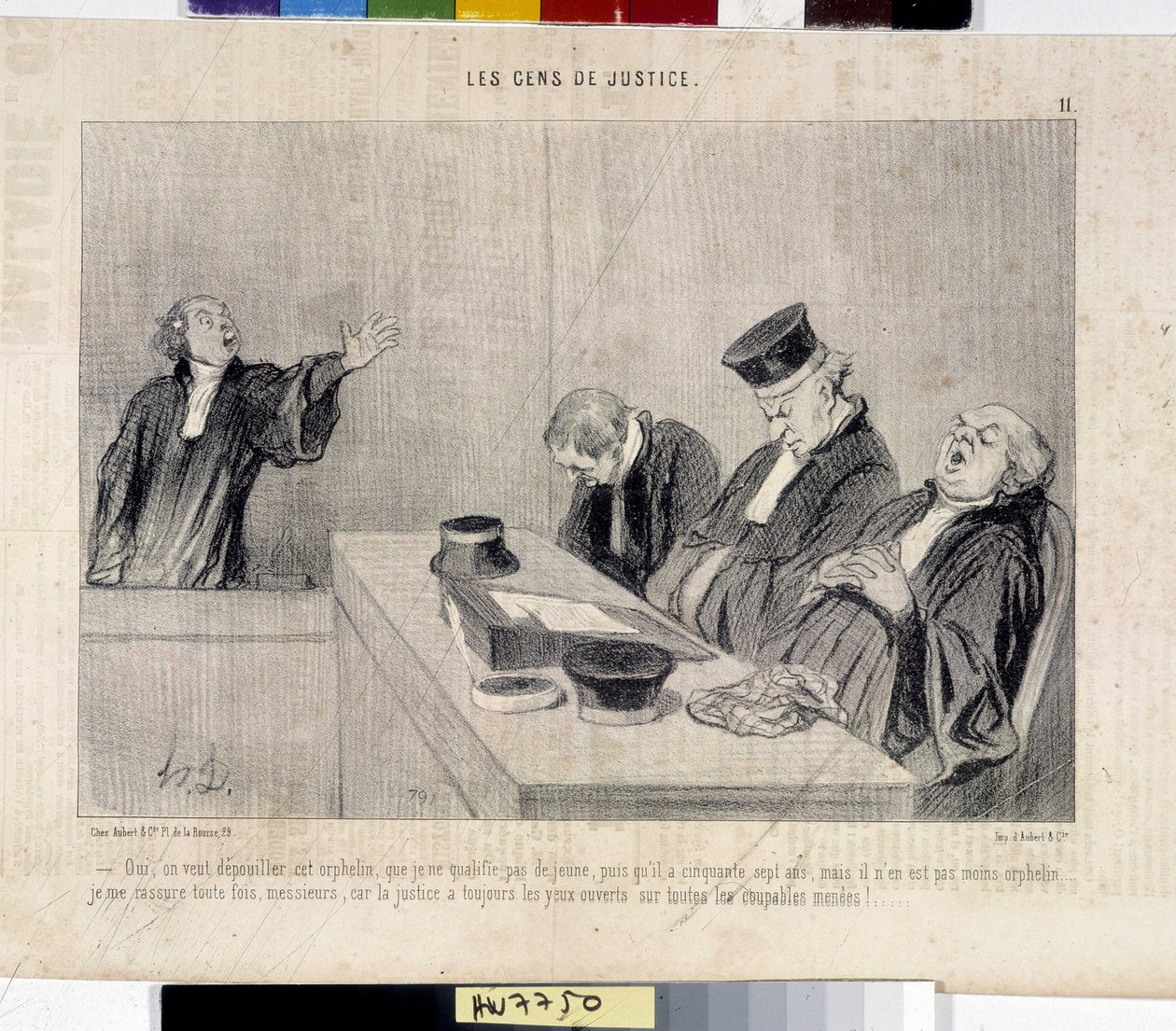 Il popolo della giustizia. Cartone animato di Honore Daumier (1808-1879), dal giornale 