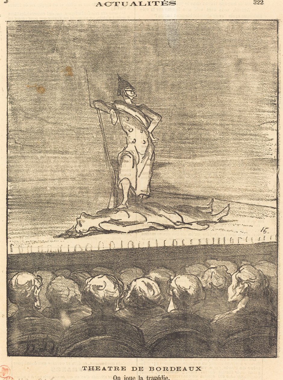 Teatro di Bordeaux - si recita la tragedia da Honoré Daumier