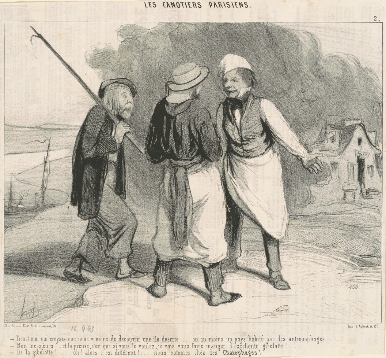 Tiens! Moi qui croyais que nous venions de découvrir ... da Honoré Daumier