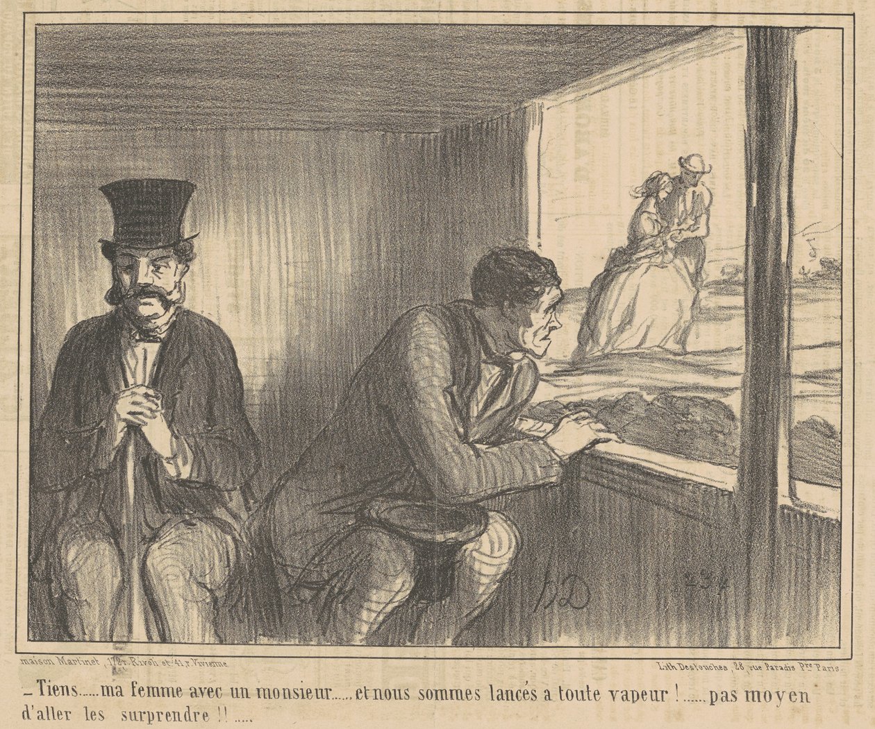 Guarda... mia moglie con un signore... da Honoré Daumier
