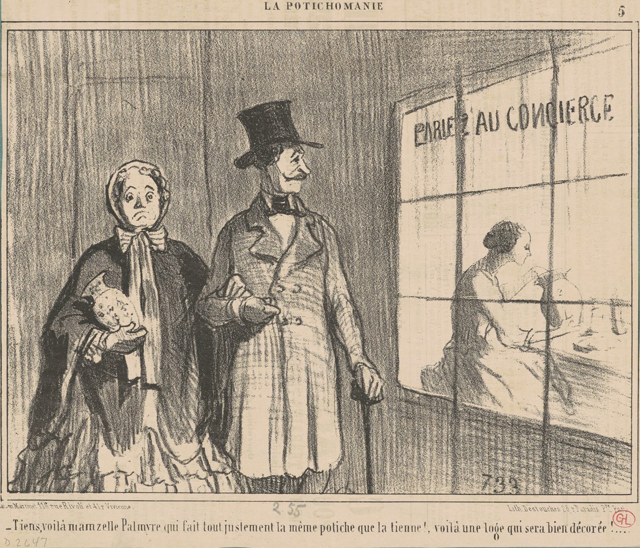 Tiens, voila mamzelle palmyre qui fait ... da Honoré Daumier