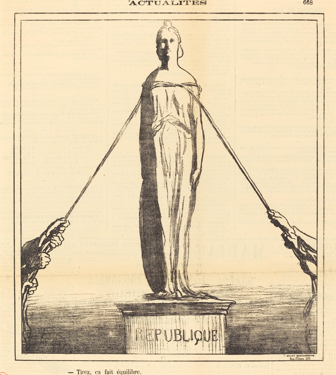 Tira, fa equilibrio da Honoré Daumier