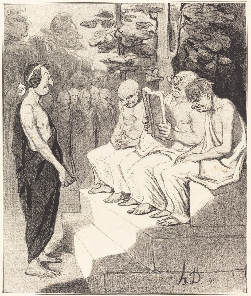 Telemaco interrogato dai saggi da Honoré Daumier