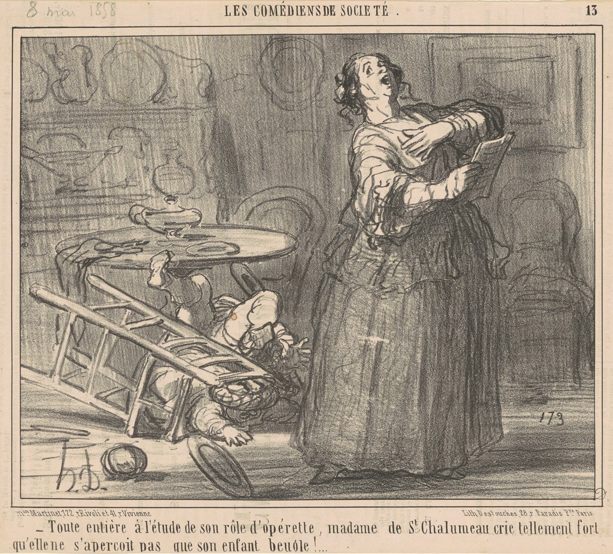 Tutta dedita allo studio del suo ruolo ... da Honoré Daumier