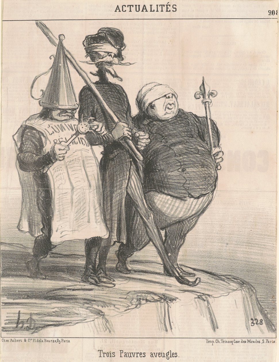 Tre poveri ciechi da Honoré Daumier
