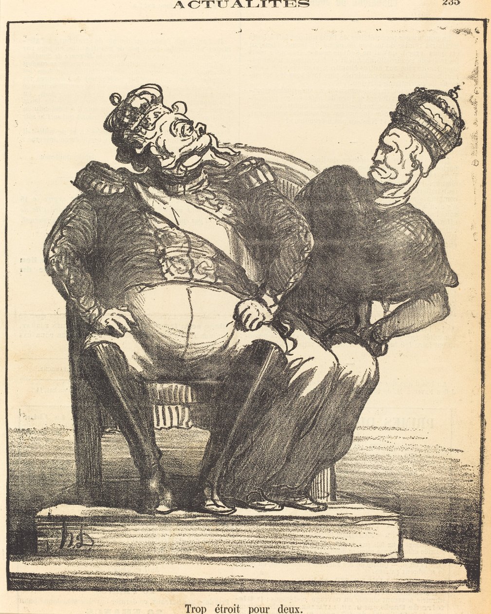 Troppo stretto per due da Honoré Daumier