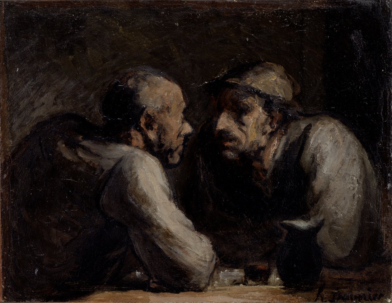 I due bevitori da Honoré Daumier