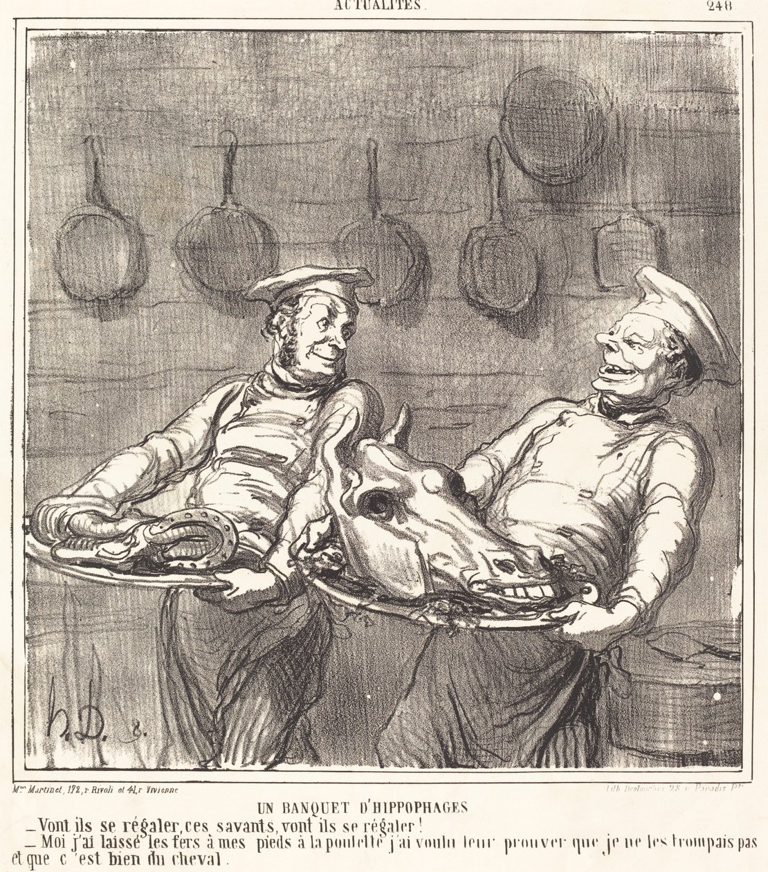 Un Banchetto di Ippofagi da Honoré Daumier