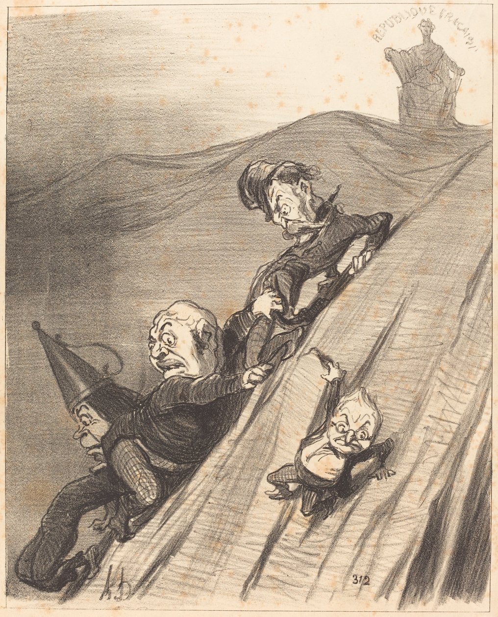 Un cammino pericoloso da Honoré Daumier