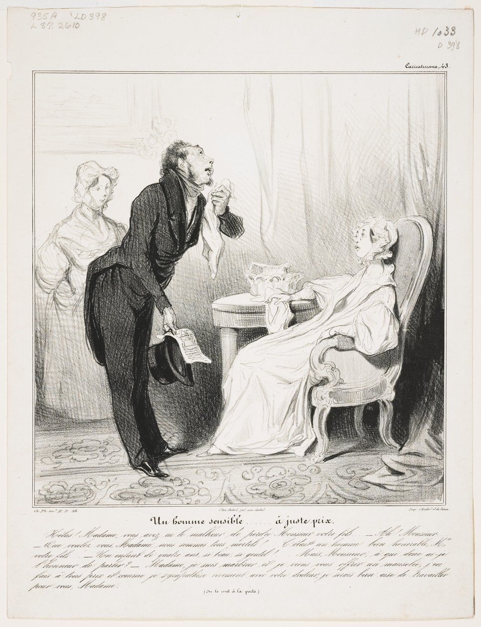 Un uomo sensibile (Caricaturana 43) da Honoré Daumier