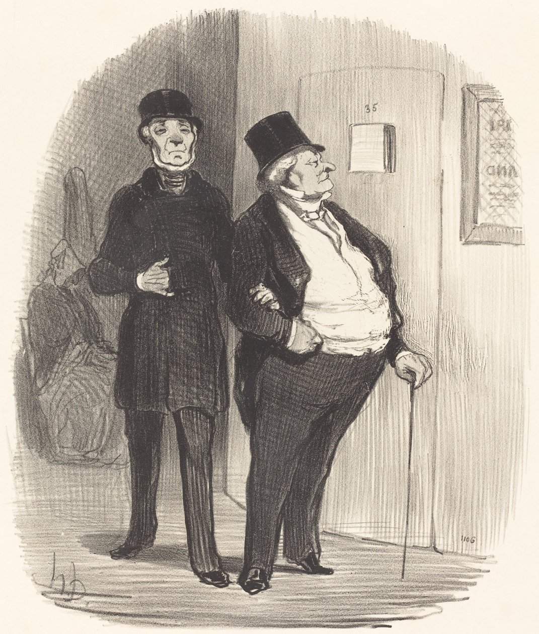 Un giorno di rappresentazione a beneficio... da Honoré Daumier