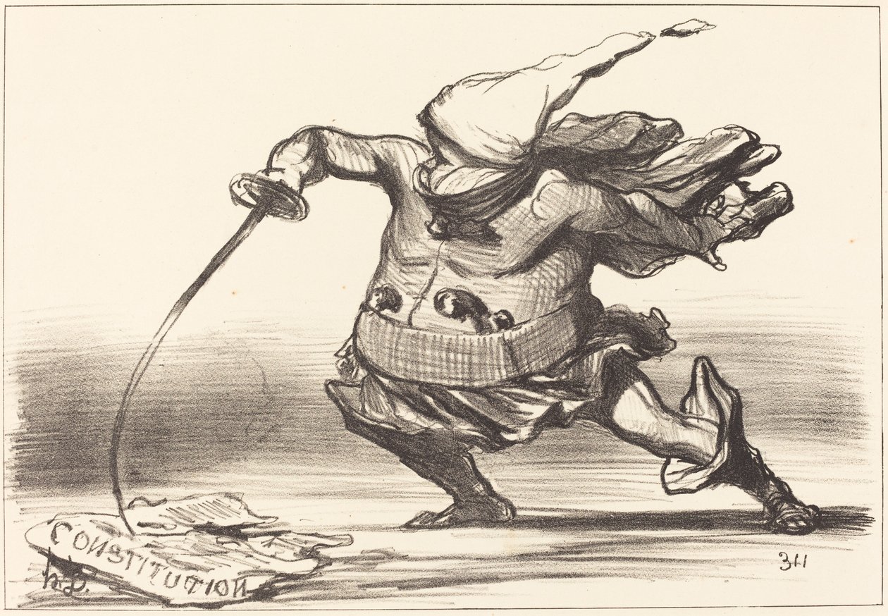 Un Matamore che porta una... stivale... da Honoré Daumier