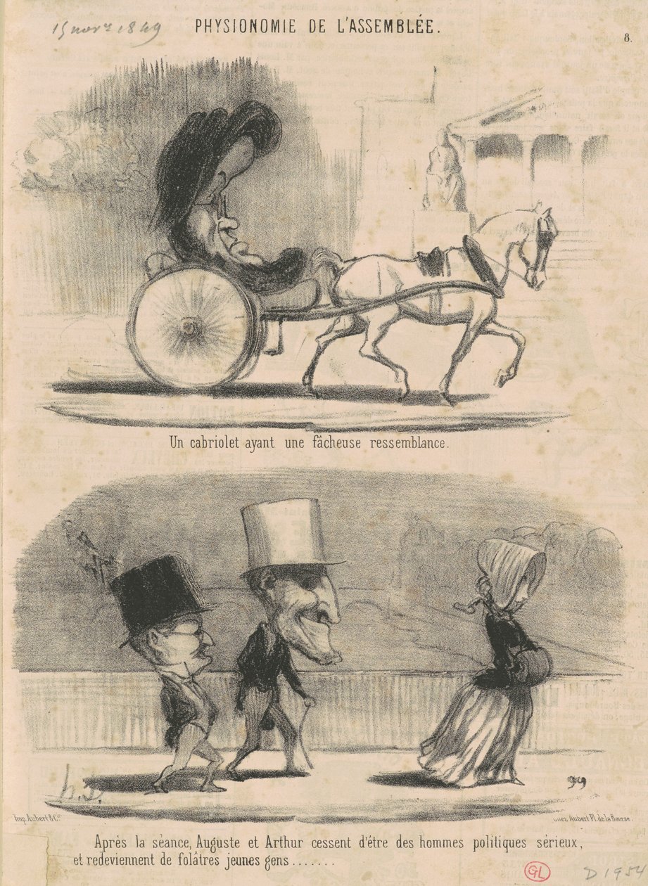 Un cabriolet avente una spiacevole somiglianza da Honoré Daumier