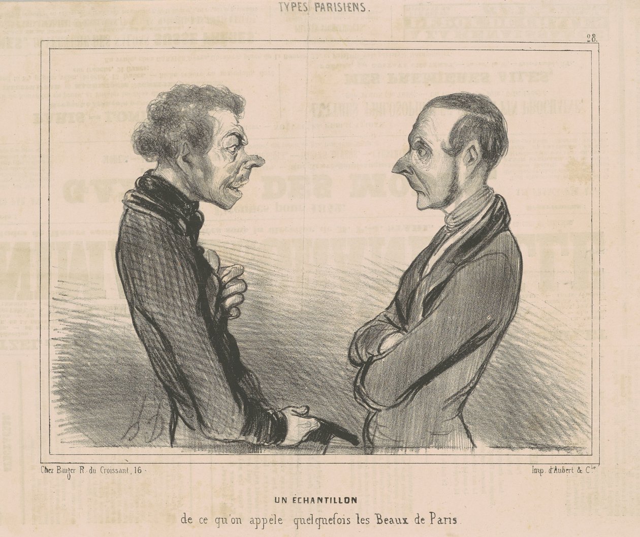 Un campione di ciò che si chiama... i belli di Parigi da Honoré Daumier