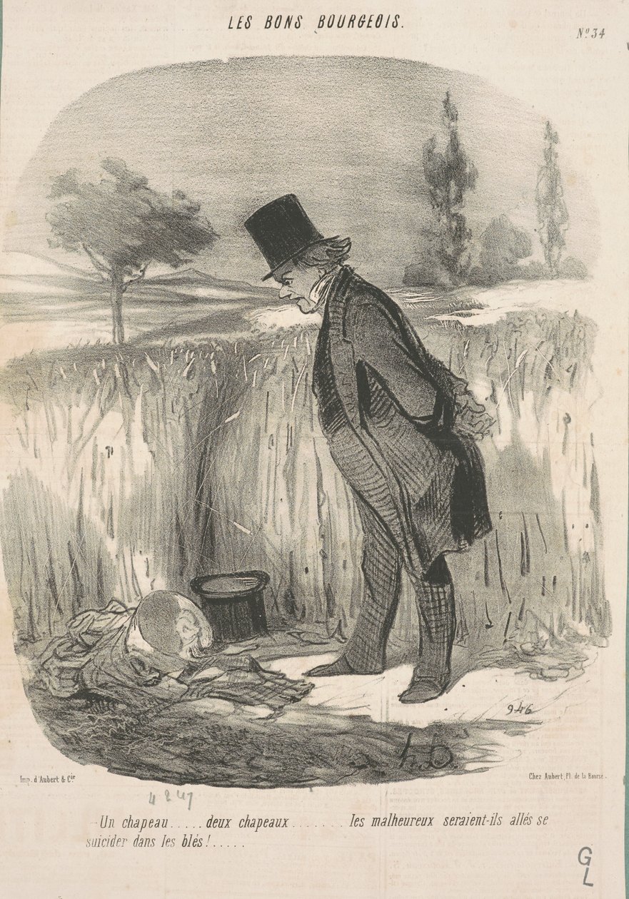 Un cappello... due cappelli... i disgraziati... da Honoré Daumier