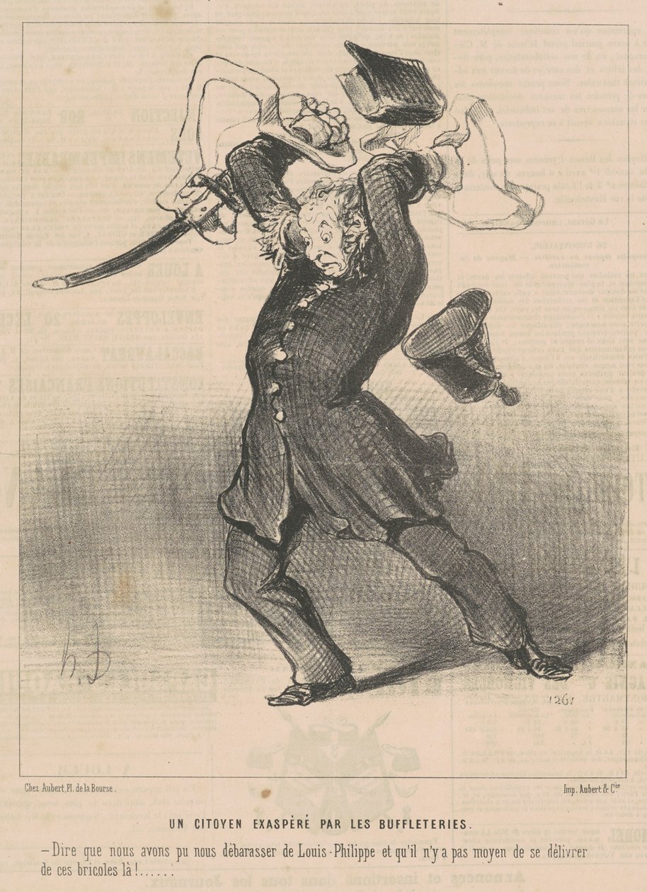 Un cittadino esasperato dalle buffetterie da Honoré Daumier