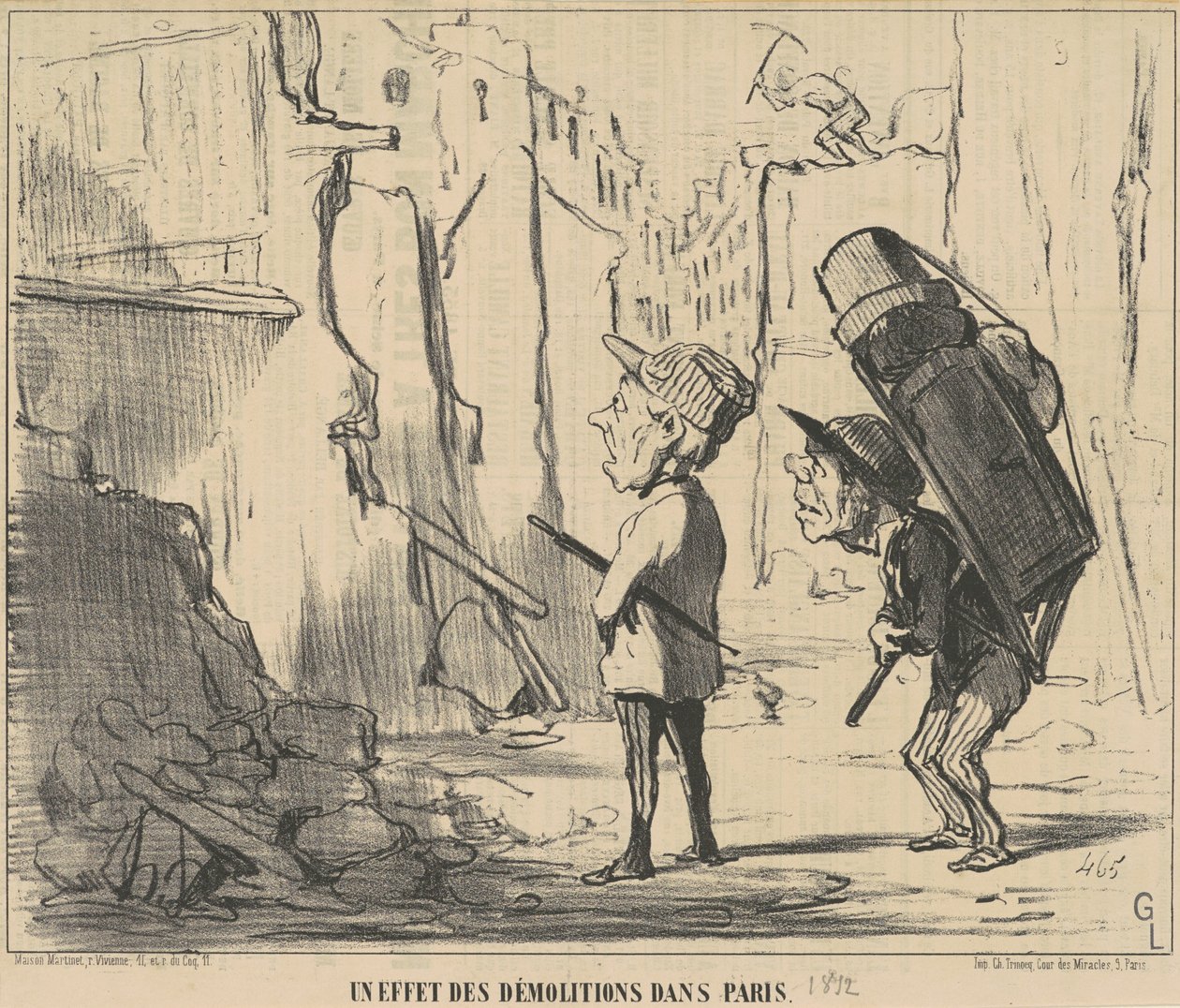 Un Effetto delle Demolizioni a Parigi da Honoré Daumier
