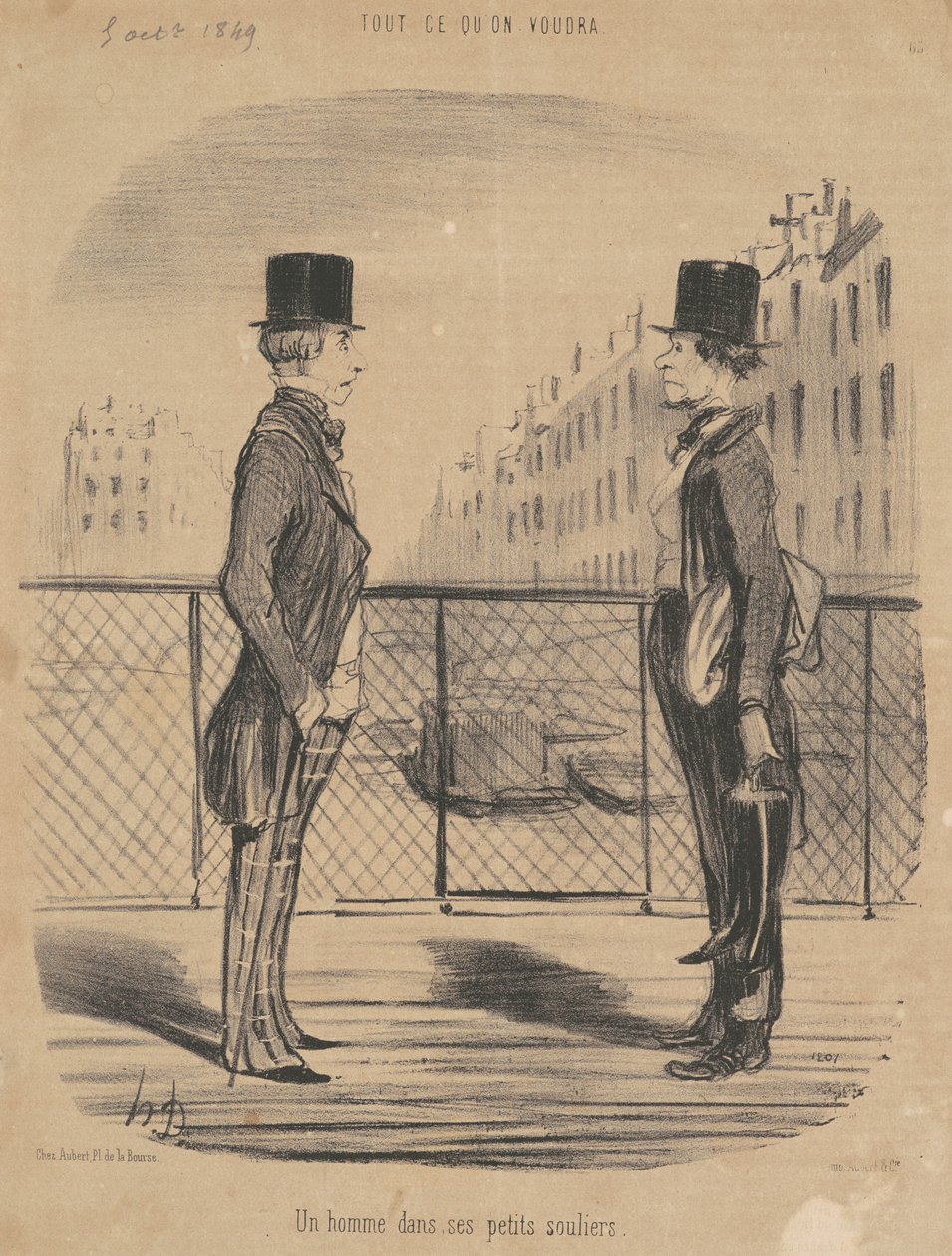 Un uomo nei suoi piccoli panni da Honoré Daumier