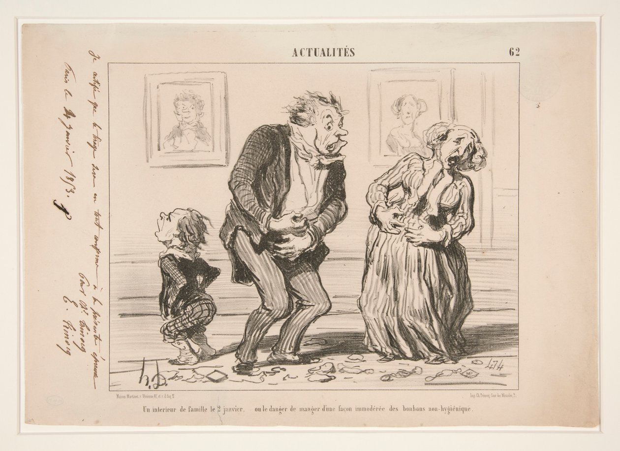 Un interno di famiglia il 2 gennaio da Honoré Daumier