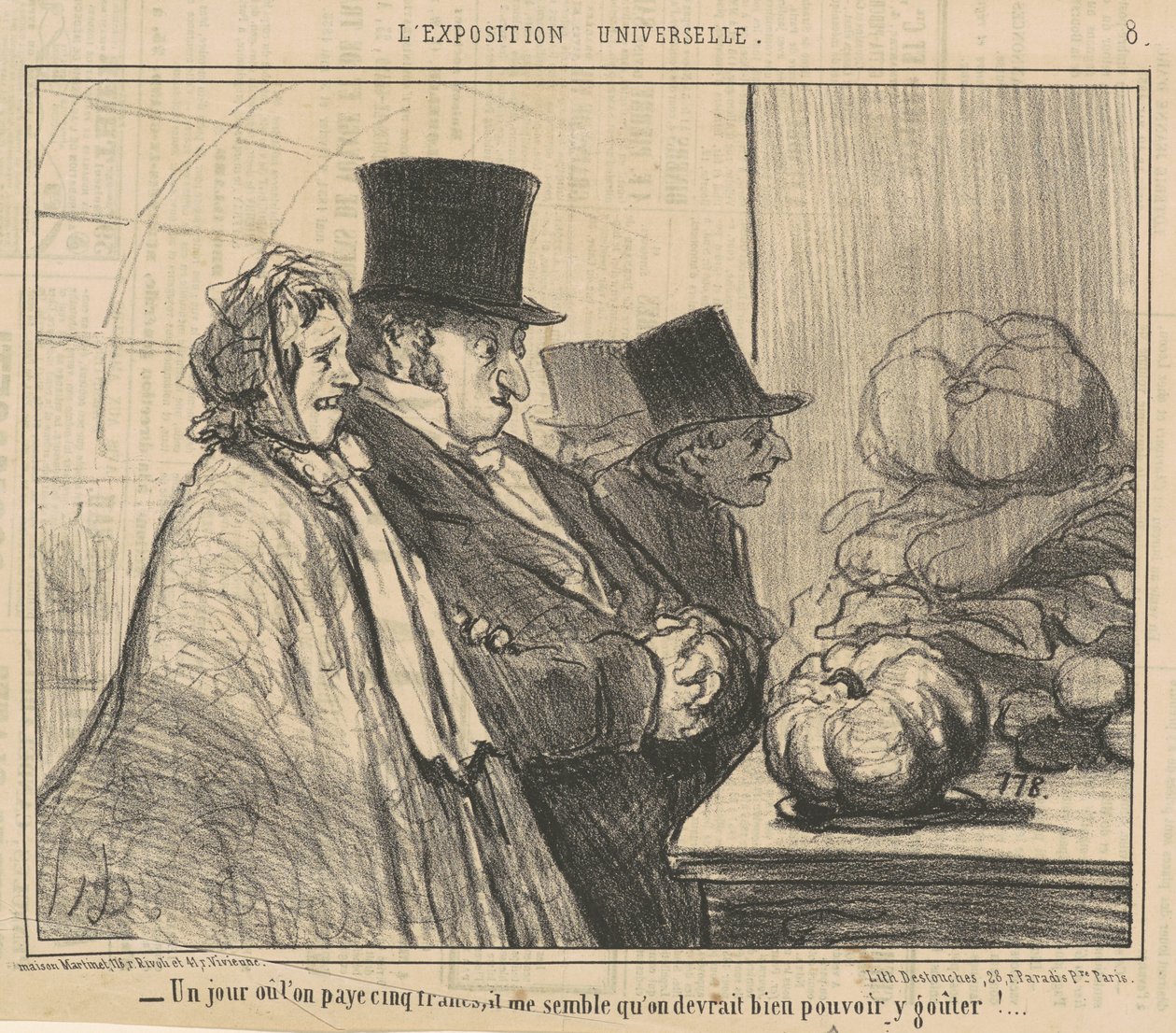 Un Giorno in cui si Paga Cinque Franchi da Honoré Daumier